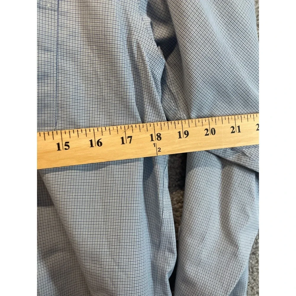 Roundtree & Yorke Gold Label Blue Fitted Cotton Shirt  16-33‎